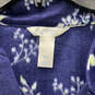 Womens Blue Floral Long Sleeve Button Front Shirt And Pajama Set Size XXL image number 6