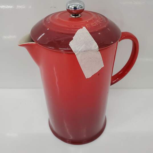 Le Creuset Stoneware French Press Red image number 1