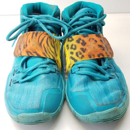 Nike Kyrie 6 Oracle Aqua (GS) Athletic Shoes Blue Orange BQ5599-300 Size 6Y Women's Size 7.5 image number 8