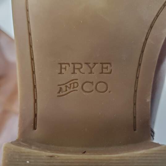 Frye Jolie Cognac Brown Leather Zip Knee High Boots Women's Size 7.5M image number 2