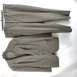 High Society Men Olive Green 2 Pc Set Suit 50