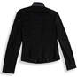 NWT Womens Black Round Neck Long Sleeve Full-Zip Motorcycle Jacket Size S image number 2