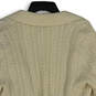 Womens White Knitted Long Sleeve Open Front Cardigan Sweater Size XL image number 4