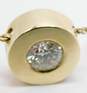 14K Yellow Gold 0.84 CT Round Diamond Pendant Necklace 6.7g image number 2