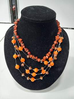5pc Orange Beaded Jewelry Bundle alternative image