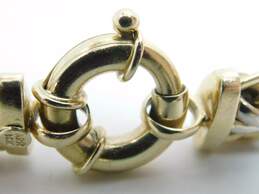 Elegant 14k Yellow & White Gold Fancy Link Chain Bracelet 14.2g alternative image