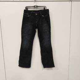 Eddie Bauer Denim Dark Wash Stretch Regular Fit Straight Leg Jeans Size 8