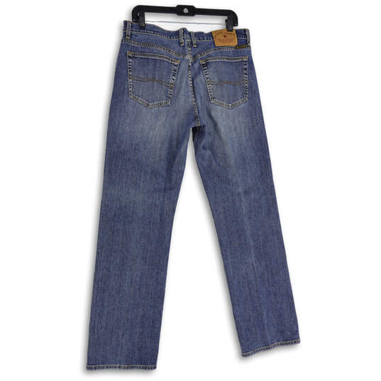 Womens Blue Denim Medium Wash 5-Pocket Design Straight Leg Jeans Size 34 image number 2