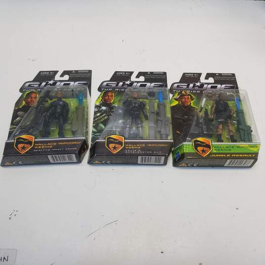 Hasbro G.I. Joe The Rise of Cobra Wallace Ripcord Weems Action Figures Set of 3 image number 5