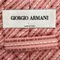 Giorgio Armani Coral Pink Textured Stripe Silk Tie image number 6
