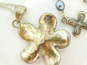 Artisan 925 Hibiscus Flower Pendant Necklace Dark Pearls & Cross Drop Earrings & Celtic Knot Paneled Bracelet 23.3g image number 10