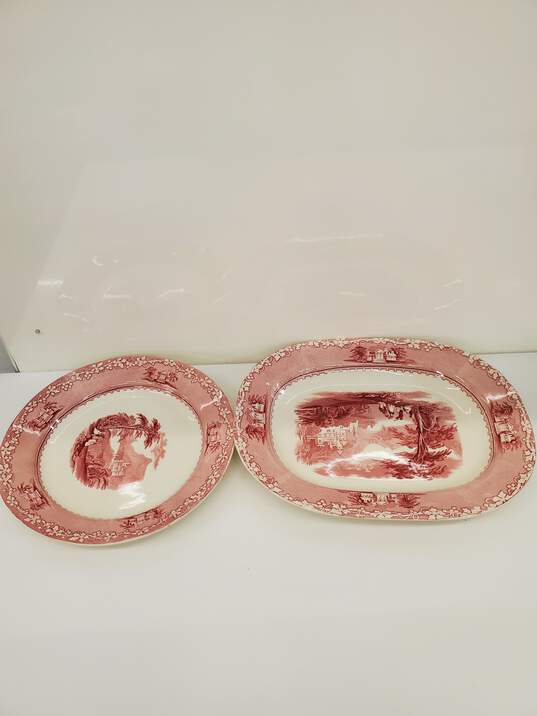 Set of 2 Jenny Lind Platter & Plates image number 1