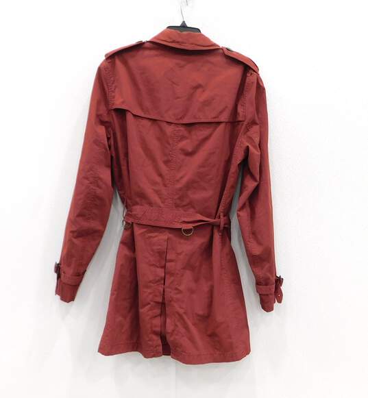 Women's Burberry Brit Red Trench Coat Size M image number 2