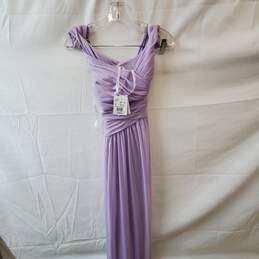 David's Bridal Long Lavender Dress Size 4