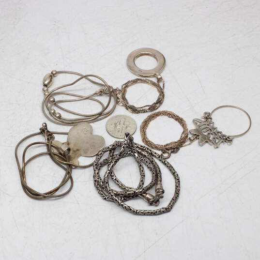 Assortment of 5 Sterling Silver Necklaces - 43.9g image number 12