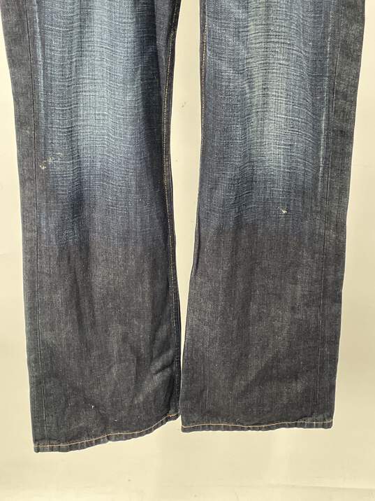 Mens Blue Medium Wash Pockets Denim Bootcut Jeans Size 34x32 T-0528908-M image number 3