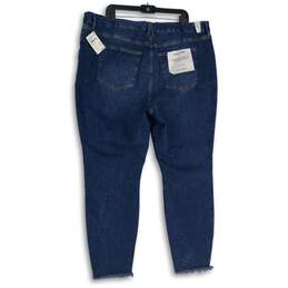 NWT Womens Blue Denim Medium Wash Distressed Skinny Leg Jeans Size 24 alternative image