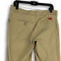 Womens Tan Flat Front Slash Pockets Straight Leg Chino Pants Size 12R image number 4
