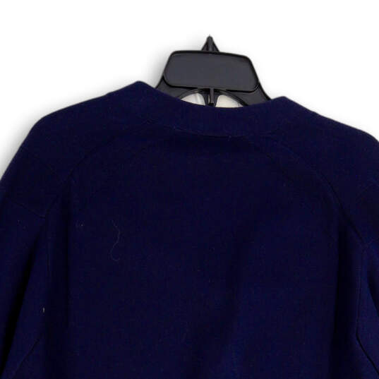 NWT Mens Blue Tight-Knit Long Sleeve Button Front Cardigan Sweater Size L image number 4