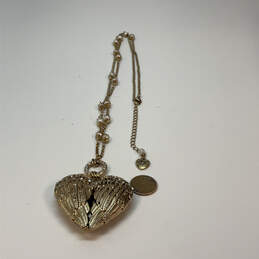 Designer Betsey Johnson Gold-Tone Angel Wing Crystal Stone Pendant Necklace alternative image