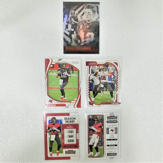 5 Tom Brady Football Cards Tampa Bay Buccaneers image number 2