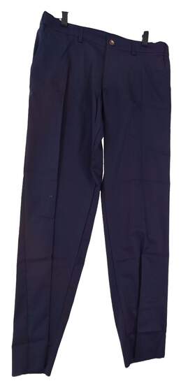 NWT Mens Blue Slash Pocket Flat Front Straight Leg Dress Pants alternative image