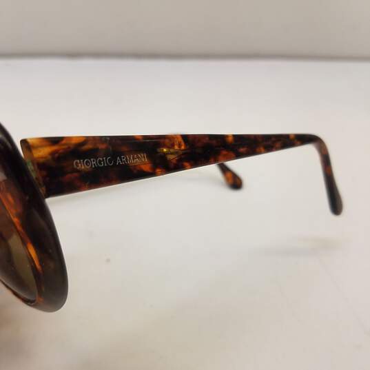Giorgio Armani Tortoise Oval Sunglasses image number 8