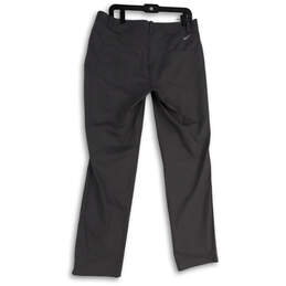 NWT Womens Black Flat Front Pockets Straight Leg Golf Chino Pants Size 12 alternative image