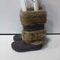 Crocs Brown Tall Boots With Faux Fur Size W9 image number 3