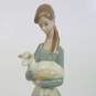 Lladro Porcelain Art Sculpture / Figurine Girl Holding a Lamb image number 4