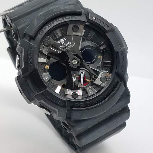 Casio G-Shock GA-201 50mm All Black Digital & Analog Watch 74g image number 1