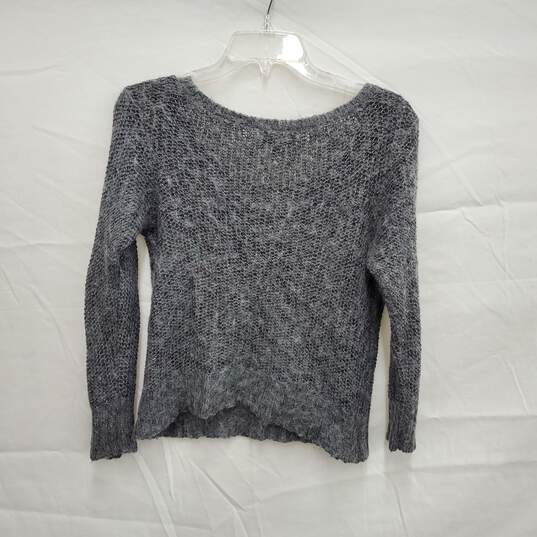 Eileen Fisher WM's Scoop Neck Alpaca Blend Ash Gray Sweater Size S image number 2