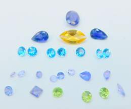 Variety Blue Topaz Quartz & Peridot Loose Gemstone Lot 1.8g