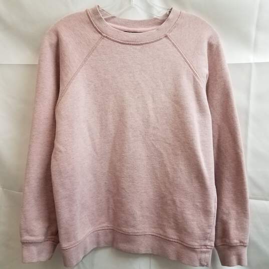 Topshop Pink Cotton Blend Crewneck Sweater Womens Size 4 image number 1