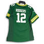 Womens Green On Field GB Packers #12 Aaron Rodgers Football Jersey Size L image number 2