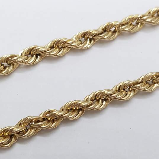 BBB 10K Gold Twist Rope Chain 23in Necklace 7.4g image number 3