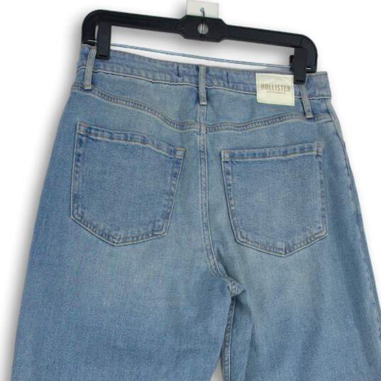Hollister Womens Blue Denim Light Wash 5-Pocket Design Boyfriend Jeans W29 L31 image number 4