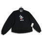 NWT Womens Black Mickey Mouse Crew Neck Pullover Sweatshirt Size Small image number 1
