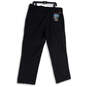 NWT Mens Black Flat Front Relaxed Fit Straight Leg Carpenter Pants Sz 38X32 image number 2