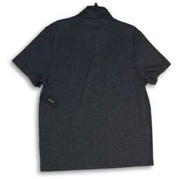 NWT Alfani Mens Gray Space Dye Spread Collar Stretch Polo Shirt Size Large alternative image