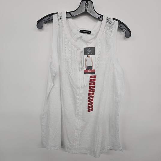 Rafaella White Sleeveless Shirt image number 1