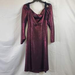 Tadashi Shoji Women Purple Sequin Dress Sz 4