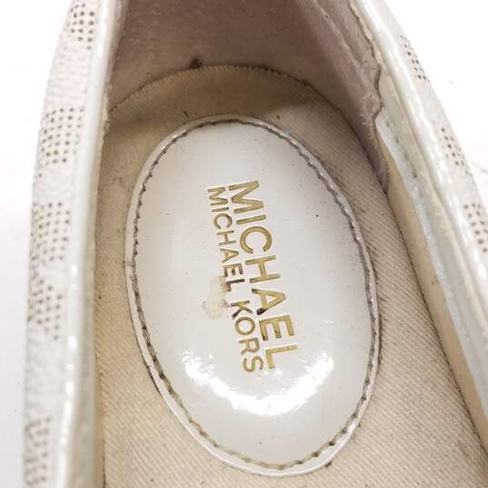 Michael Kors Keaton Beige Signature Print Slip On Sneakers Women's Size 4 M image number 7