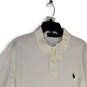 NWT Men's White Spread Collared Short Sleeve Polo Shirt Size X-Large image number 3
