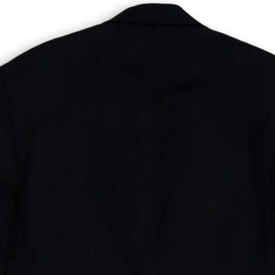 Mens Black Long Sleeve Pockets Notch Lapel Formal One Button Blazer Sz 40L image number 2