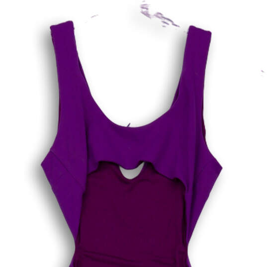 NWT Womens Purple Sleeveless V-Neck Cutout Short Bodycon Dress Size XS image number 4
