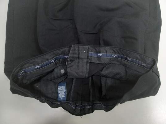 Men's Black Pleated Golf Shorts Size 36 image number 4