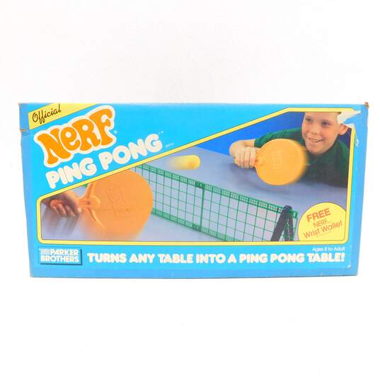 Vintage Nerf Ping Pong Table Tennis Set by Parker Brothers Toy 1980’s image number 7