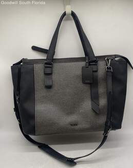 Authentic Tumi Womens Gray Black Handbag