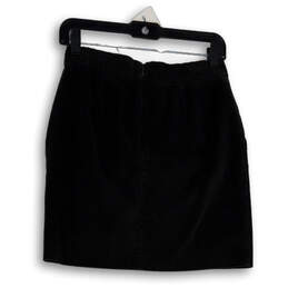 Womens Gray Flat Front Slash Pocket Back Zip Straight & Pencil Skirt Size 0 alternative image